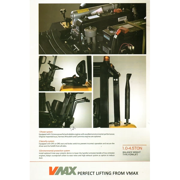Forklift Diesel VMAX Type CPC30 3 Ton Isuzu engine
