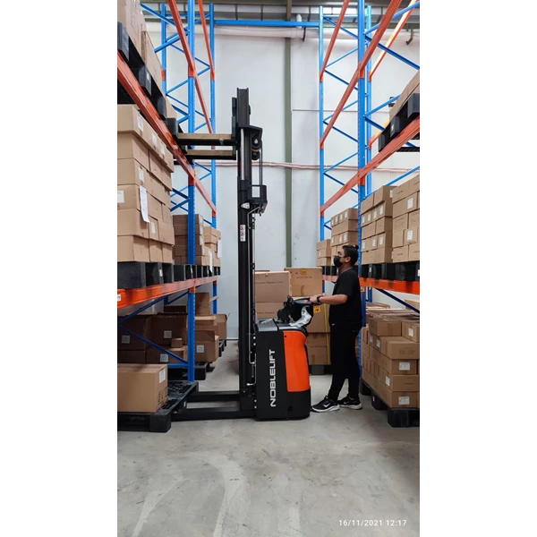 Hand Forklift hand stacker electric PS 1653 N cap 1.6 ton tinggi 5.3 m Merk Nobleift 2022