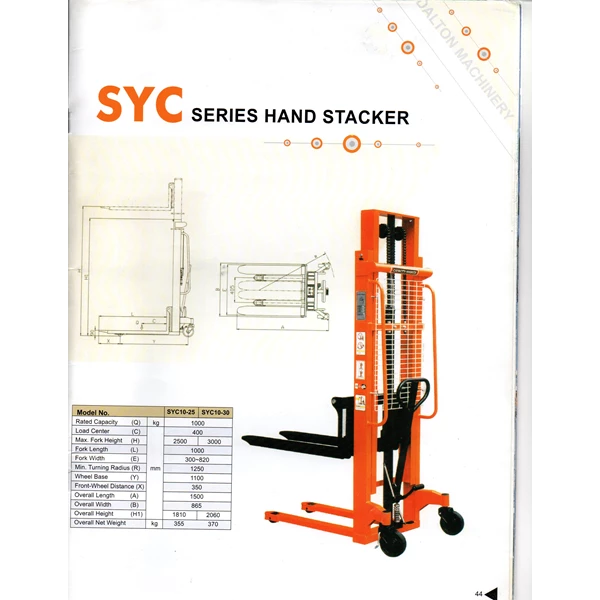 Hand Stacker manual Mer Dalton