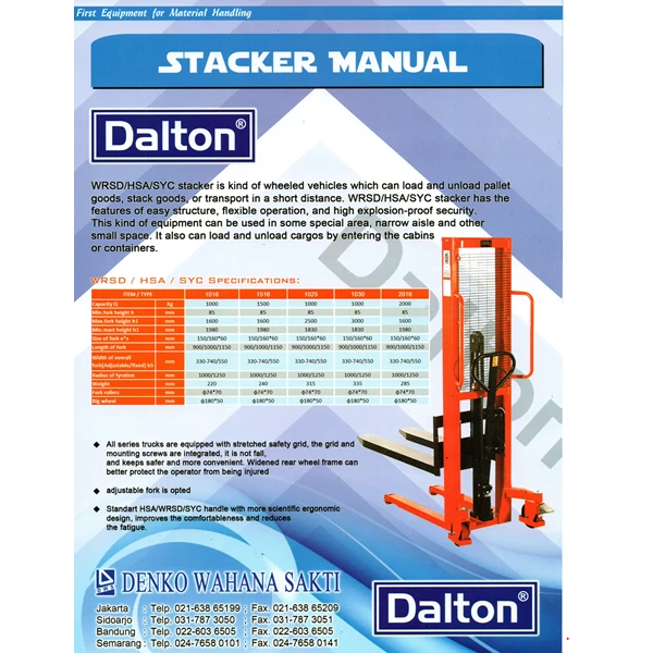 Hand Stacker manual Mer Dalton