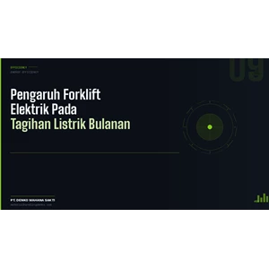 ilustrasi perhitungan konsumsi listrik dan efisiensi energi forklift elektrik